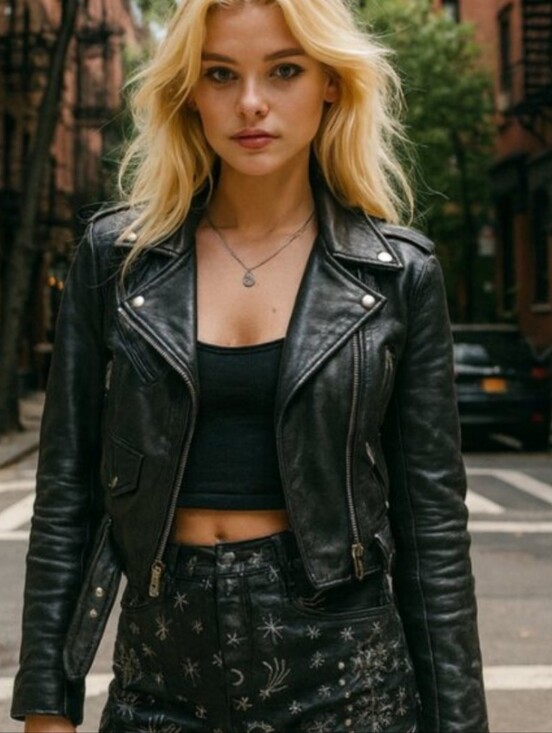 Free People Jackets & Blazers - Free People Black Leather Moto embroidered shorts